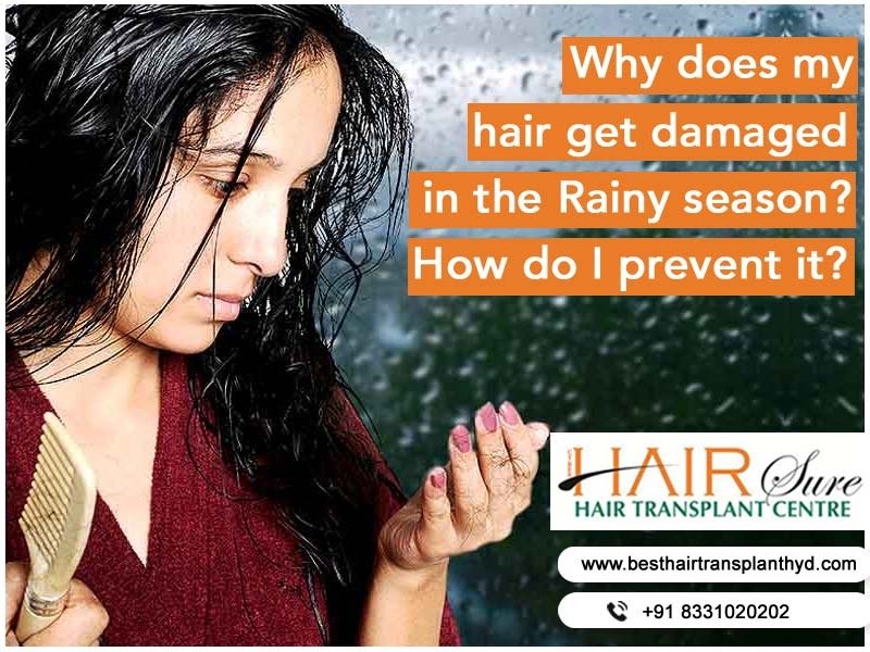 Haircare problems during monsoon and hair fall treatment at Best Hair Transplant, female hair transplant near Hitech City